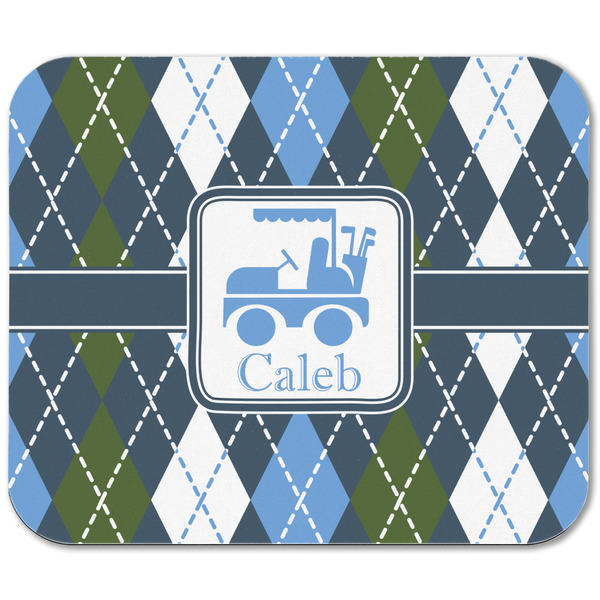 Blue Argyle Rectangular Mouse Pad - APPROVAL