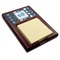 Blue Argyle Red Mahogany Sticky Note Holder (Personalized)