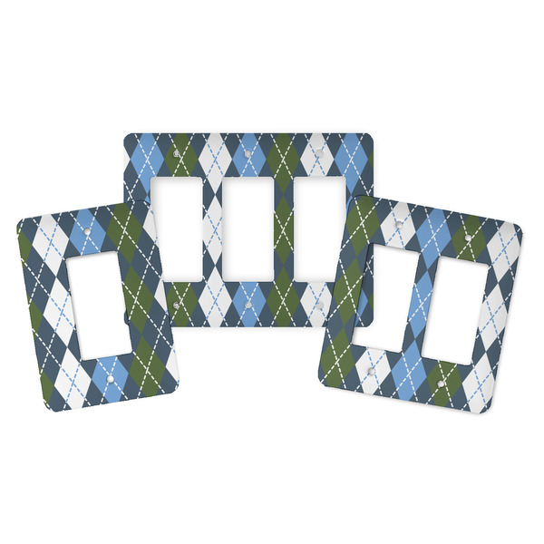 Blue Argyle Rocker Light Switch Covers - Parent - ALL VARIATIONS