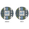 Blue Argyle Round Linen Placemats - APPROVAL (double sided)