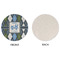 Blue Argyle Round Linen Placemats - APPROVAL (single sided)