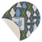 Blue Argyle Round Linen Placemats - MAIN (Single Sided)