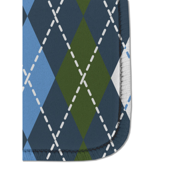Blue Argyle Sanitizer Holder Keychain - Detail