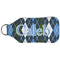 Blue Argyle Sanitizer Holder Keychain - Large (Back)