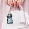 Blue Argyle Sanitizer Holder Keychain - Small (LIFESTYLE)