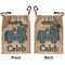 Blue Argyle Santa Sack - Front & Back (Personalized)