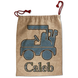 Blue Argyle Santa Sack - Front (Personalized)