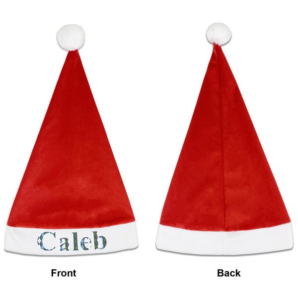 Blue Argyle Santa Hats - Front and Back (Single Print) APPROVAL