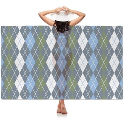 Blue Argyle Sheer Sarong