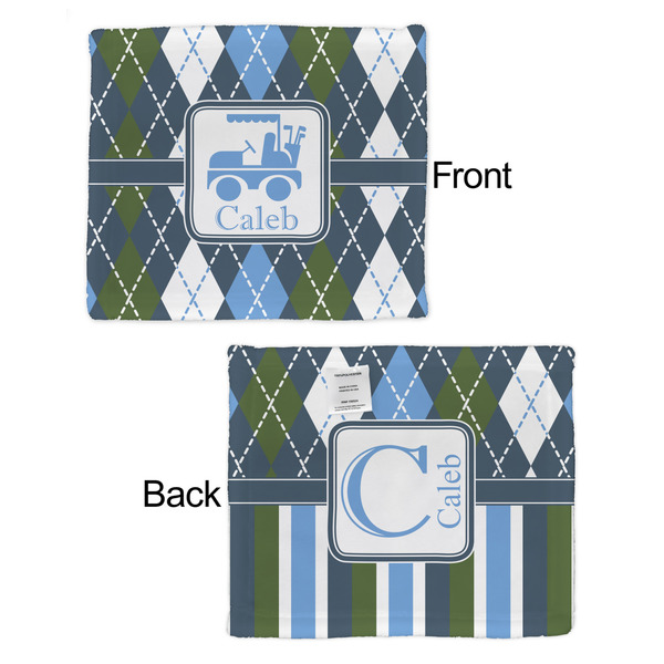 Blue Argyle Security Blanket - Front & Back View