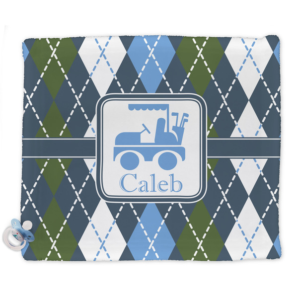 Custom Blue Argyle Security Blankets - Double Sided (Personalized)