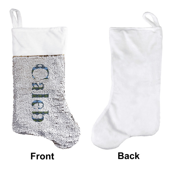 Blue Argyle Sequin Stocking - Approval