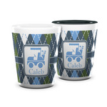 Blue Argyle Ceramic Shot Glass - 1.5 oz (Personalized)