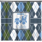 Blue Argyle Shower Curtain - Custom Size (Personalized)