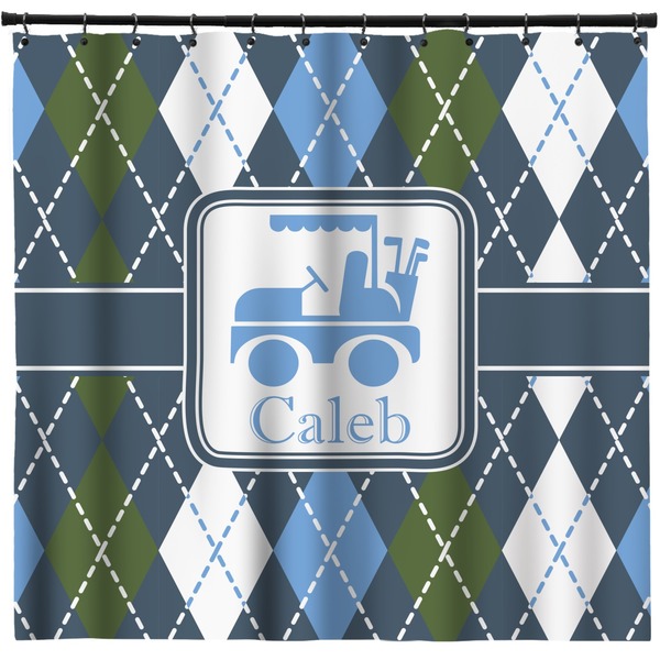 Custom Blue Argyle Shower Curtain - Custom Size (Personalized)