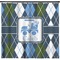 Blue Argyle Shower Curtain (Personalized) (Non-Approval)