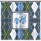 Blue Argyle Shower Curtain - Custom Size (Personalized)