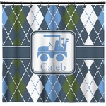 Blue Argyle Shower Curtain (Personalized)