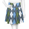 Blue Argyle Skater Skirt - Front