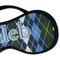 Blue Argyle Sleeping Eye Mask - DETAIL Large