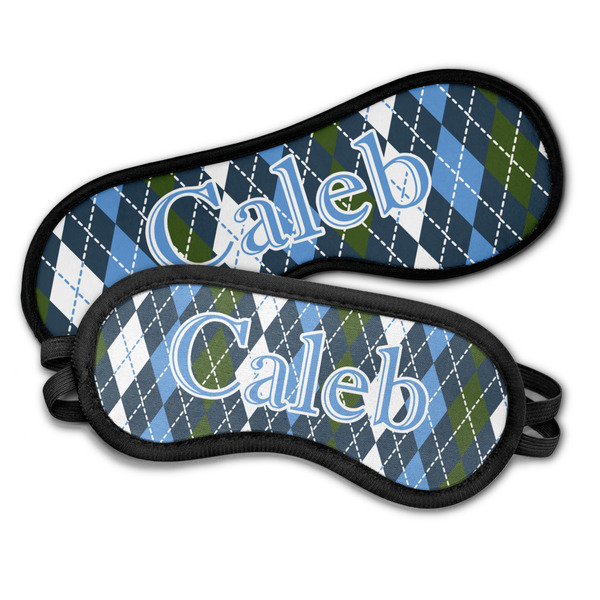Blue Argyle Sleeping Eye Masks - PARENT
