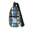 Blue Argyle Sling Bag (Personalized)