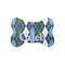 Blue Argyle Bone Shaped Dog Food Mat (Small) (Personalized)