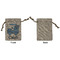 Blue Argyle Small Burlap Gift Bag - Front Approval