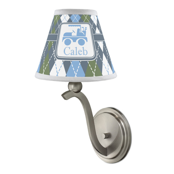 Blue Argyle Small Chandelier Lamp - LIFESTYLE (on wall lamp)