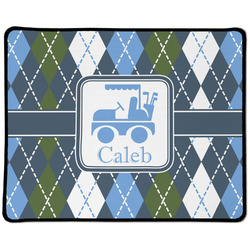 Blue Argyle Large Gaming Mouse Pad - 12.5" x 10" (Personalized)