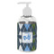 Blue Argyle Plastic Soap / Lotion Dispenser (8 oz - Small - White) (Personalized)