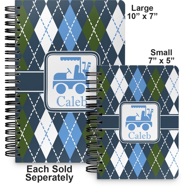 Blue Argyle Spiral Journal - Comparison