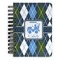 Blue Argyle Spiral Notebook - 5x7 w/ Name or Text