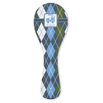 Blue Argyle Ceramic Spoon Rest (Personalized)