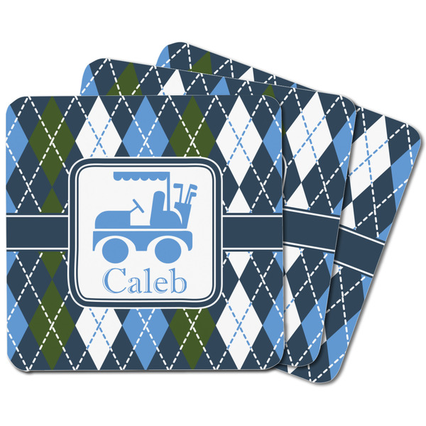 Blue Argyle Square Fridge Magnet - MAIN