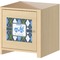 Blue Argyle Square Wall Decal on Wooden Cabinet