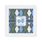 Blue Argyle Standard Cocktail Napkins (Personalized)