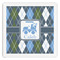 Blue Argyle Paper Dinner Napkins (Personalized)