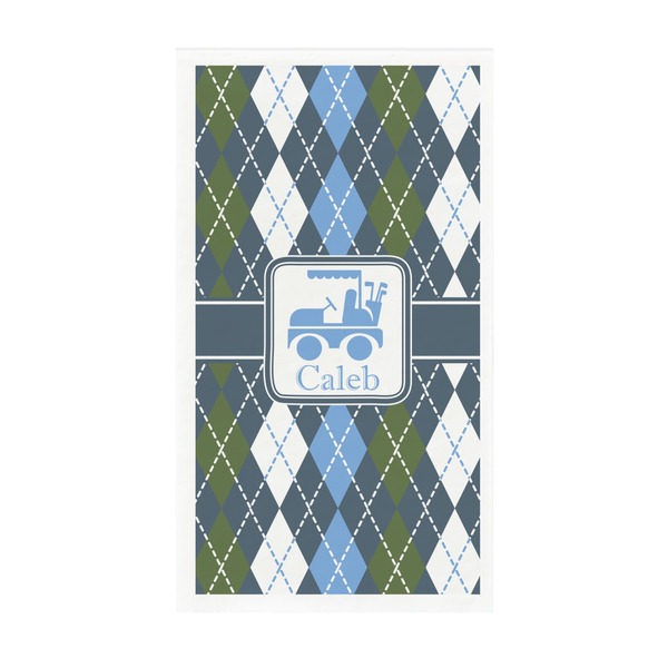 Custom Blue Argyle Guest Paper Towels - Full Color - Standard (Personalized)