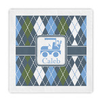 Blue Argyle Decorative Paper Napkins (Personalized)