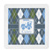 Blue Argyle Standard Decorative Napkin - Front View