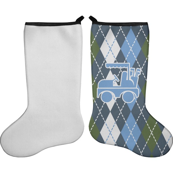 Blue Argyle Stocking - Single-Sided - Approval