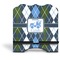 Blue Argyle Stylized Tablet Stand - Front without iPad