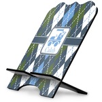 Blue Argyle Stylized Tablet Stand (Personalized)