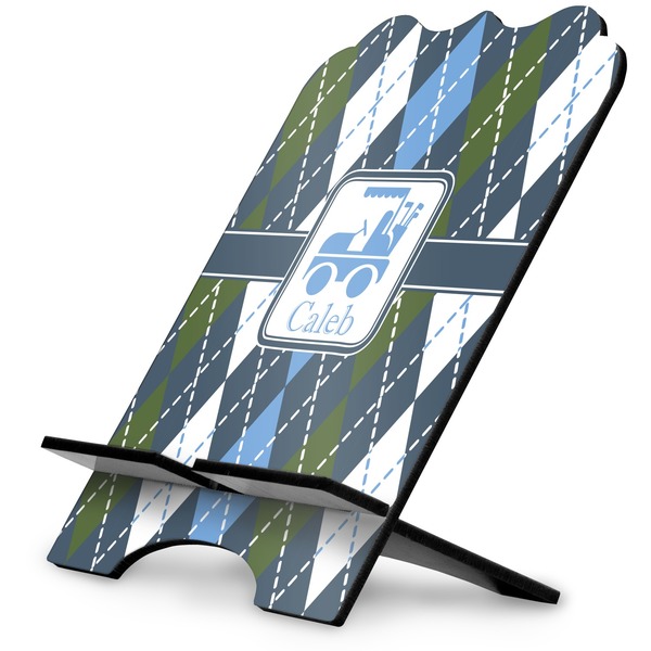 Custom Blue Argyle Stylized Tablet Stand (Personalized)