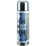 Blue Argyle Stainless Steel Thermos (Personalized)
