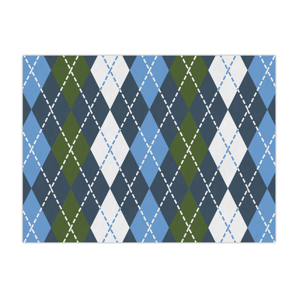 Custom Blue Argyle Tissue Paper Sheets - Large - Heavyweight