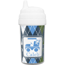 Blue Argyle Sippy Cup (Personalized)