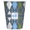 Blue Argyle Waste Basket (Personalized)