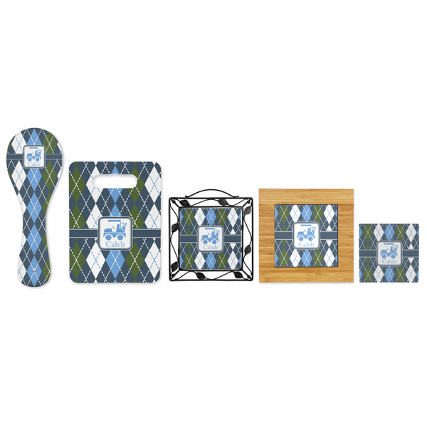 Blue Argyle Trivets - All Trivets
